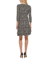 Tommy Hilfiger Petite Floral-Print Ruffled Shift Dress