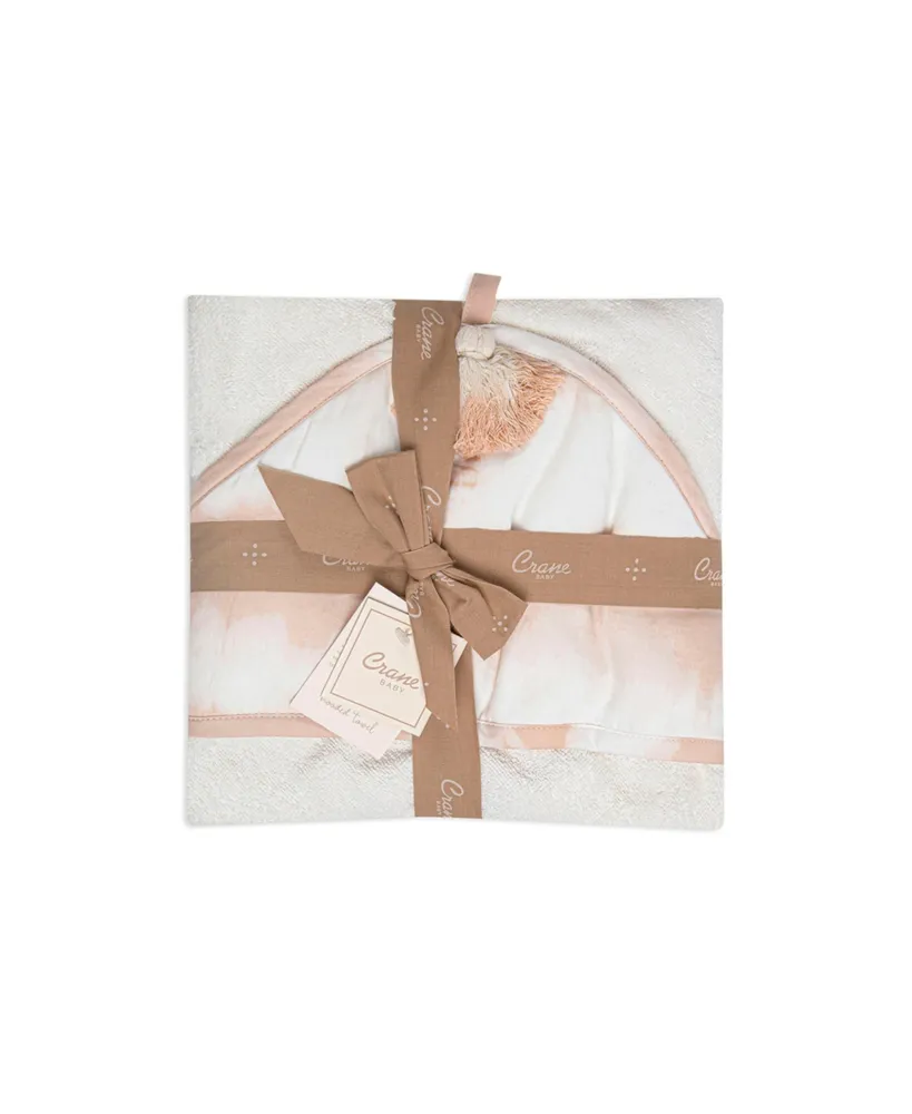 Crane Baby Baby Girls Parker Cotton Neutral Hooded Towel