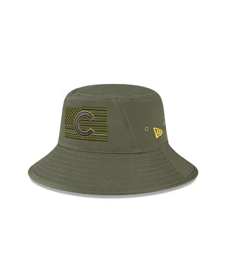 Men's New Era Green Chicago Cubs 2023 Armed Forces Day Bucket Hat