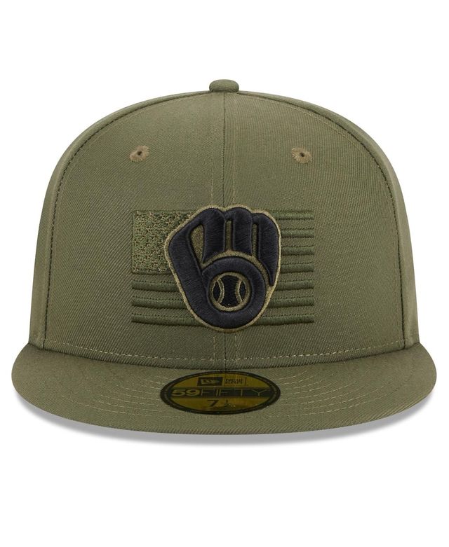 Milwaukee Brewers New Era Logo 59FIFTY Fitted Hat - Green