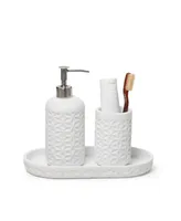 Quilted Bath Accessories 3 Piece Set