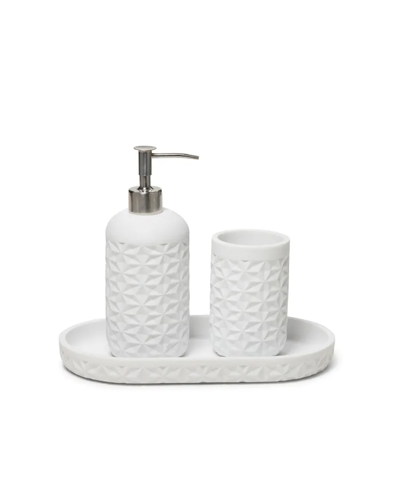 Quilted Bath Accessories 3 Piece Set