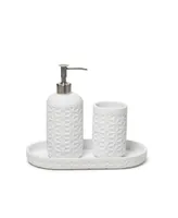 Quilted Bath Accessories 3 Piece Set