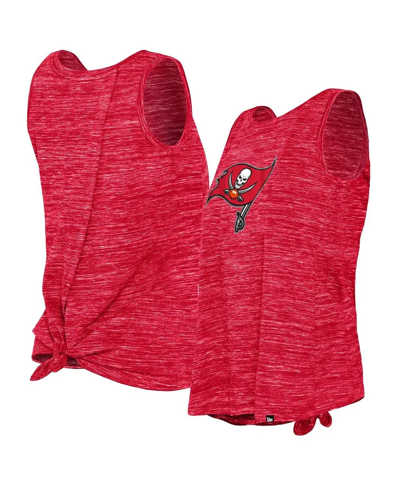 Women's New Era Red Tampa Bay Buccaneers Space Dye Tie-Back Tank Top