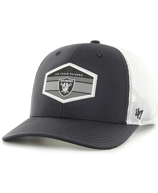 Men's '47 Silver Las Vegas Raiders Striped Bucket Hat