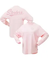 Women's Fanatics Pink Pittsburgh Steelers Millennial Spirit Jersey T-shirt