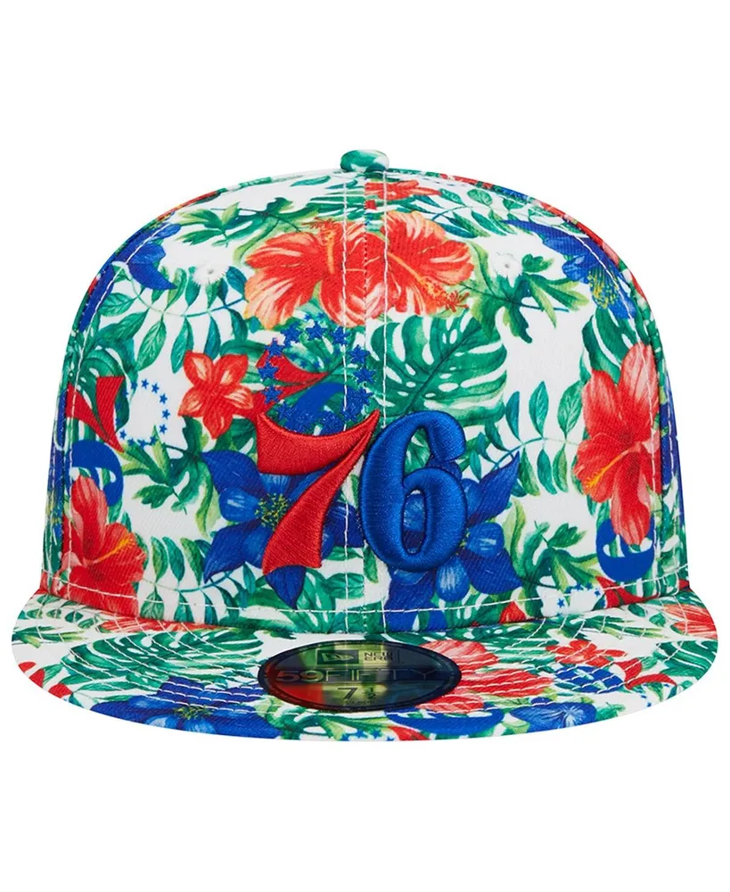 Men's New Era Philadelphia 76ers Tropical Hibiscus 59FIFTY Fitted Hat