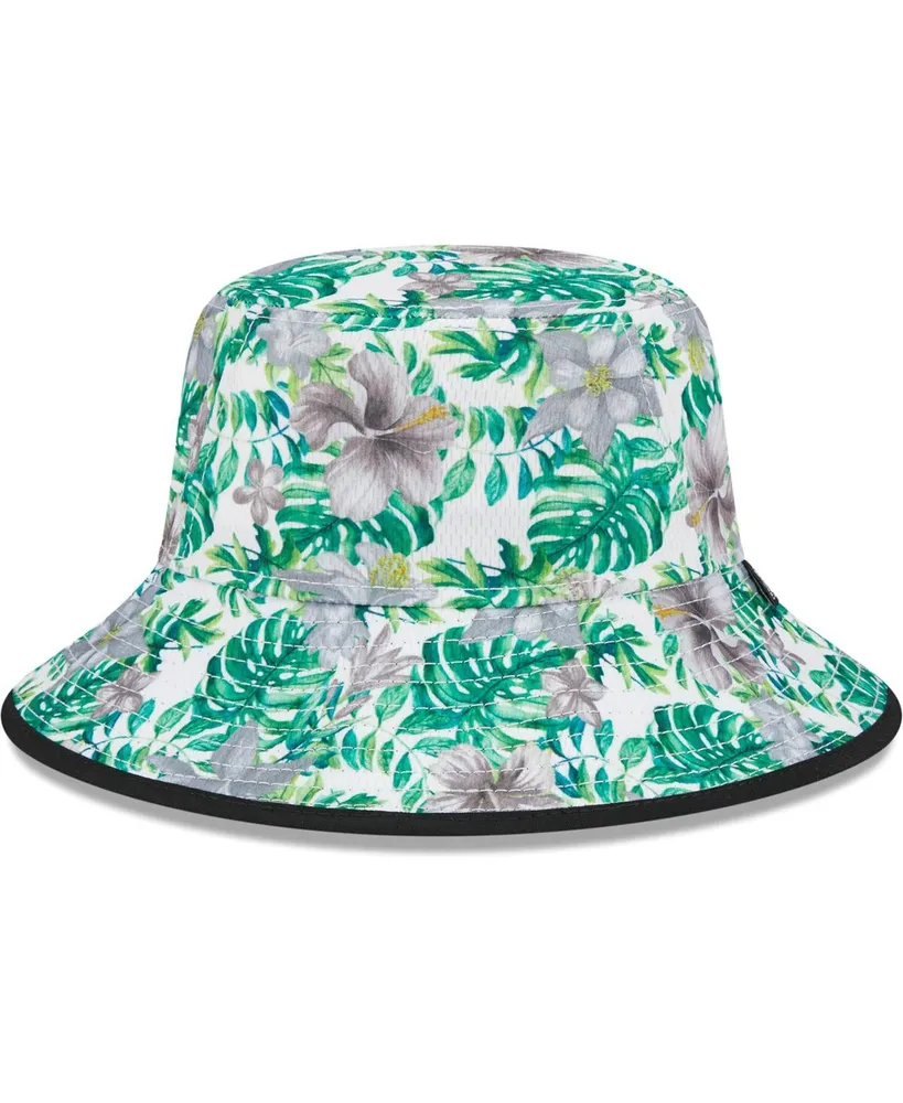 Men's New Era White Las Vegas Raiders Botanical Bucket Hat