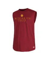 Men's New Era Burgundy Washington Commanders Team Muscle Tank Top