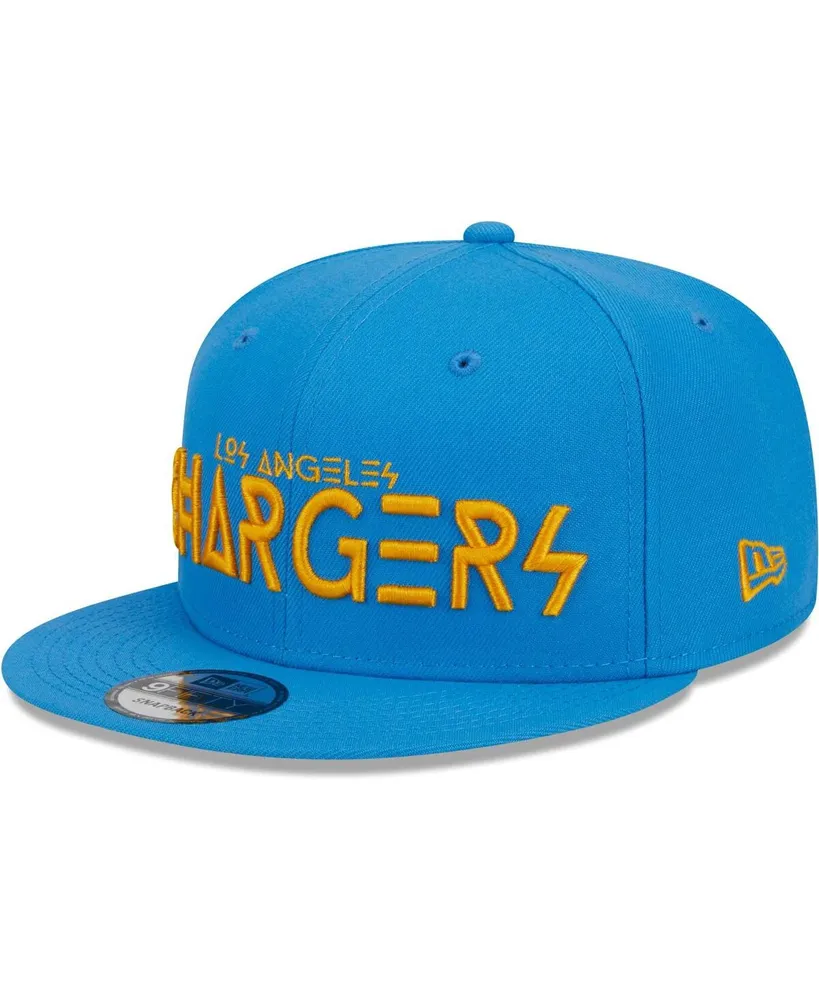 Men's New Era Powder Blue Los Angeles Chargers Word 9FIFTY Snapback Hat