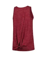 Women's New Era Burgundy Washington Commanders Space Dye Tie-Back Tank Top