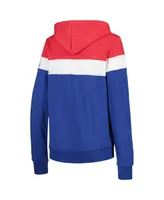 Women's New Era Heather Royal Chicago Cubs Colorblock Full-Zip Hoodie Jacket