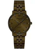 Certina Unisex Swiss Ds Caimano Gold Pvd Stainless Steel Bracelet Watch 39mm