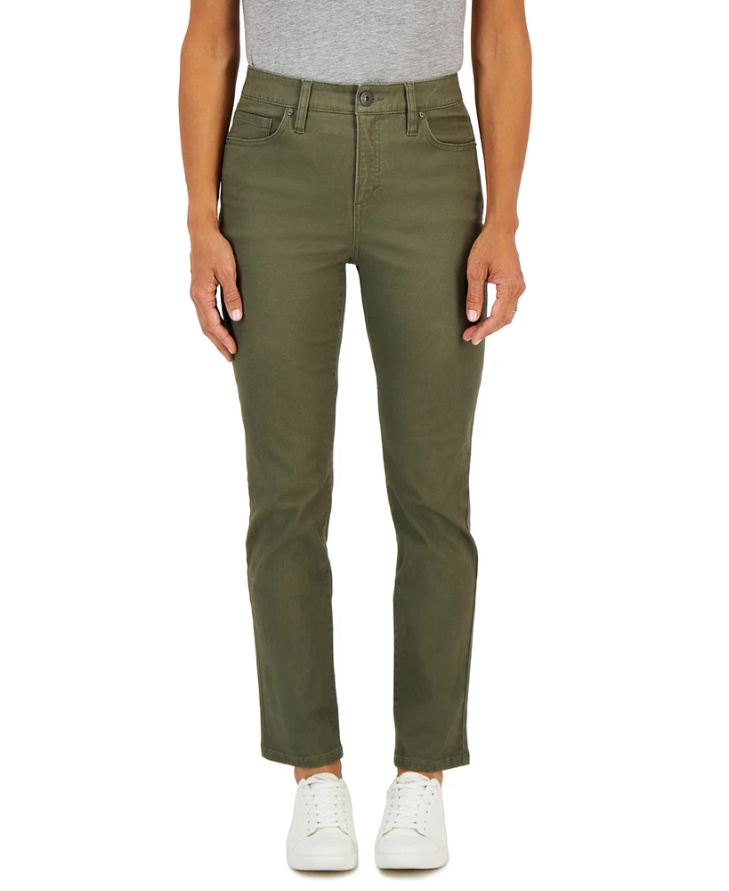 Style & Co Petite High Rise Natural Straight-Leg Jeans