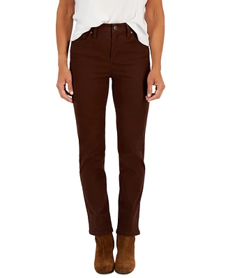 Style & Co Petite High Rise Natural Straight-Leg Jeans, Created for Macy's