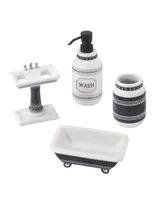 Avanti Bath Icons Whimsical Resin 4-Pc. Bath Accessory Set