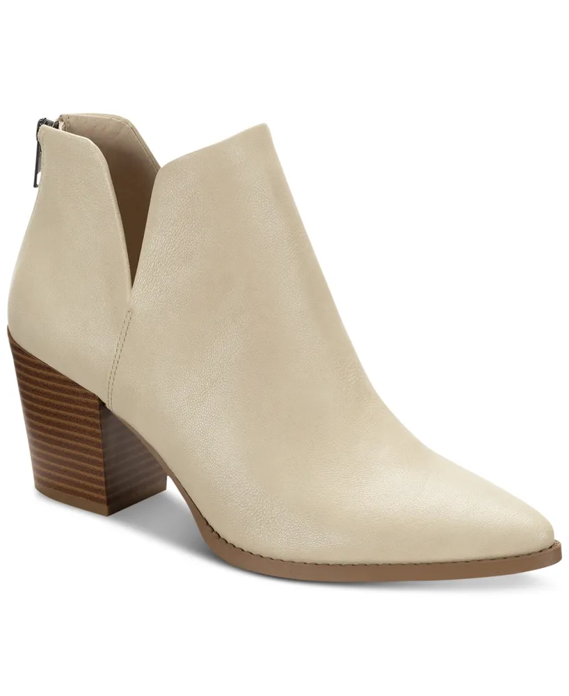 Sun + Stone Women's Elizaa Notched Pointed Toe Dress Booties, Created for Macy's