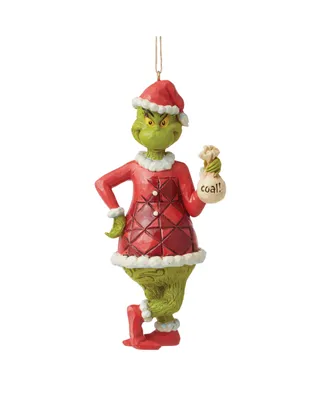 Jim Shore Grinch with Bag of Coal Ornament