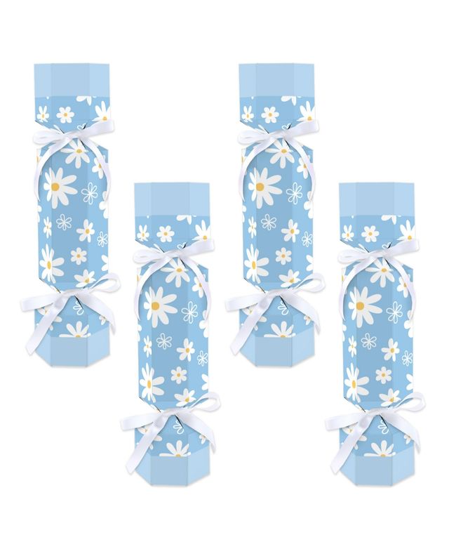 Big Dot of Happiness Blue Daisy Flowers No Snap Floral Party Table Favors Diy Cracker Boxes 12 Ct