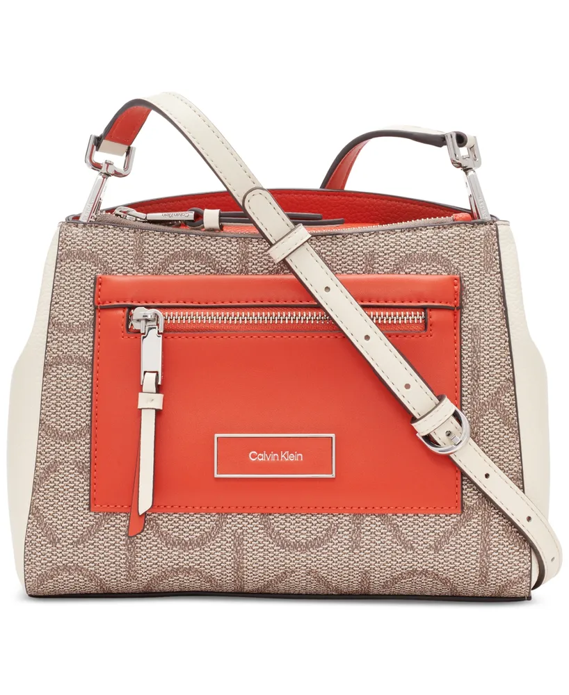 Calvin Klein Willow Signature Colorblocked Small Crossbody - Macy's