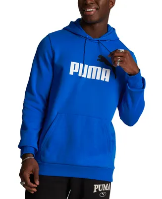Puma Men's Ess+ 2 Big Cat Logo-Print Fleece Hoodie