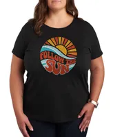 Hybrid Apparel Trendy Plus Follow the Sun Graphic T-Shirt