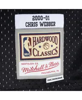 Men's Mitchell & Ness Chris Webber Purple, Black Sacramento Kings Hardwood Classics 2000-01 Split Swingman Jersey