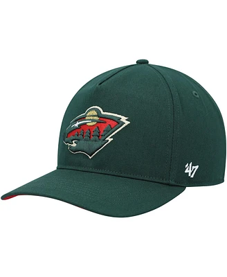 Men's '47 Brand Green Minnesota Wild Primary Hitch Snapback Hat