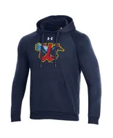 Men's Under Armour Navy Wichita Wind Surge All Day Pullover Hoodie