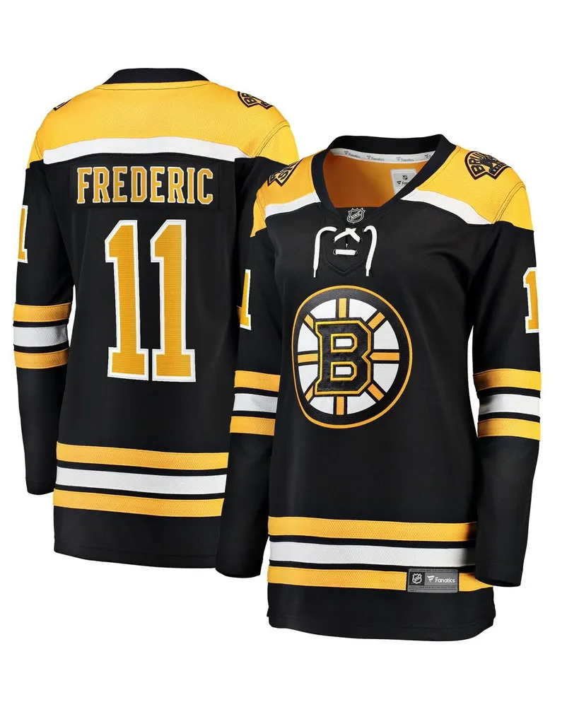 Women's Fanatics Trent Frederic Black Boston Bruins Home Breakaway Player Jersey