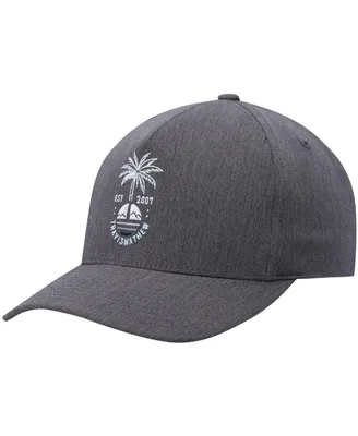 Men's Travis Mathew Heathered Black Ozarks Snapback Hat