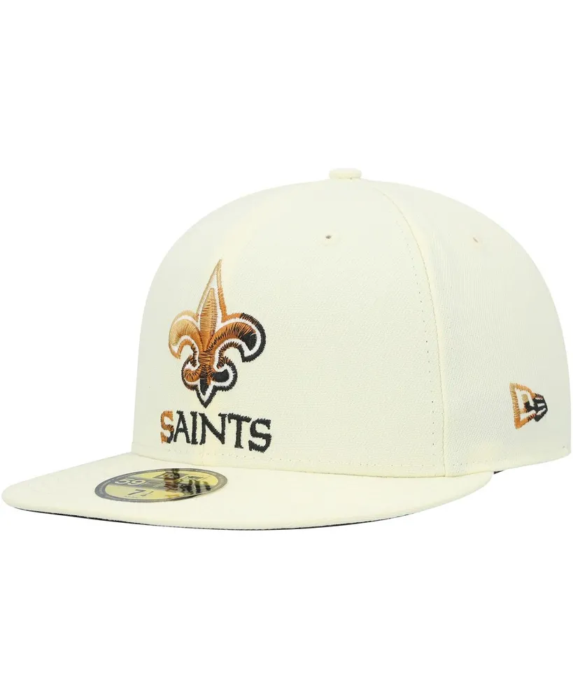 Men's New Era Cream Houston Texans Chrome Color Dim 59FIFTY Fitted Hat