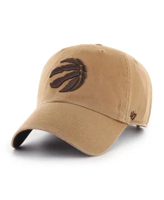 Men's '47 Brand Camel Toronto Raptors Ballpark Clean Up Adjustable Hat