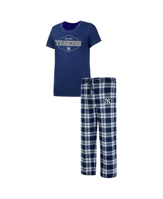 Women's Concepts Sport Navy and Gray New York Yankees Plus Size Badge Sleep Set