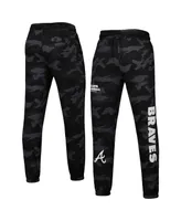 Men's New Era Black Atlanta Braves Camo Jogger Pants