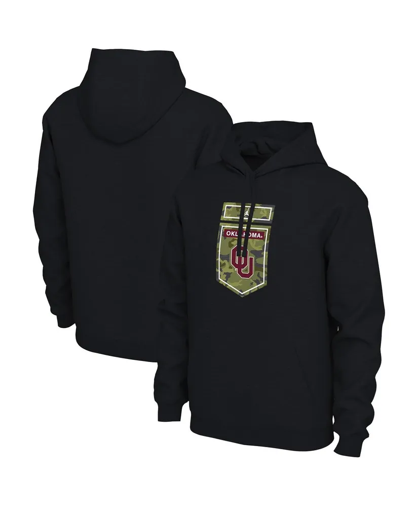 Men's Jordan Black Oklahoma Sooners Veterans Camo Pullover Hoodie