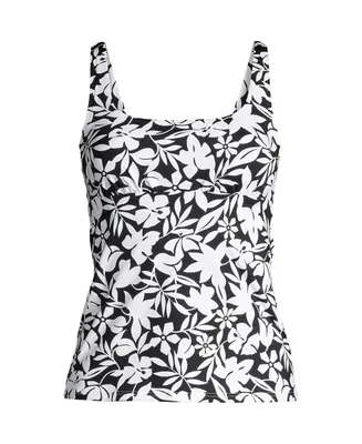 Lands' End Plus Dd-Cup Square Neck Underwire Tankini Swimsuit Top