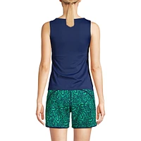Lands' End Women's Mastectomy High Neck Upf 50 Sun Protection Modest Tankini Swimsuit Top