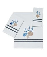 Avanti Blue Lagoon Ombre Seashells Fingertip Towel, 11" x 18"
