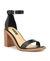 Nine West Women's Erla Ankle Strap Block Heel Dress Sandals