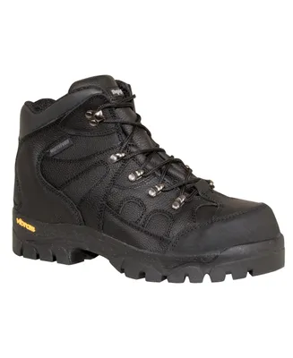 RefrigiWear Men's EnduraMax Warm Insulated Waterproof Black Leather Work Boots