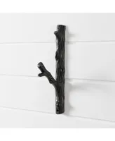 Danya B Cast Iron Tree Branch 2- Piece Wall Mount Coat Hooks Set