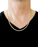 Sparkle Rope Link 22" Chain Necklace (3mm) in 14k Gold