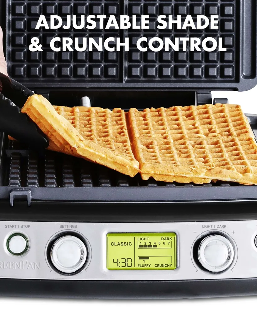 GreenPan Elite 4-Square Nonstick Belgian & Regular Waffle Maker