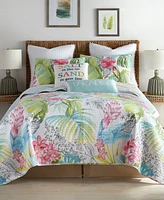 Levtex Kalani Tropical Motif Reversible -Pc. Quilt Set