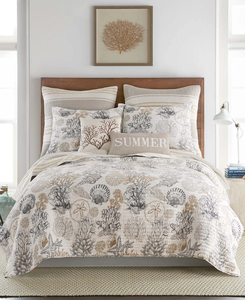 Levtex Caspian Sea Reversible 3-Pc. Quilt Set, King/California King