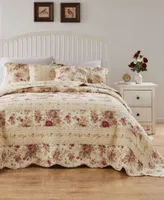 Greenland Home Fashions Antique Rose 100 Cotton Traditional Bedspread Set Collection