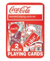 Masterpieces Coca Cola 2 Pack Playing Cards - 54 Card Deck for Adults