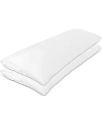 Circles Home 100% Cotton Breathable Body Pillow Protector - White