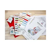 LetiStitch Counted Cross Stitch Kit Snowman and Santa Stocking L8016 - Assorted Pre